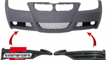Splitteri za M paket branik (pravi carbon) / BMW serije 3 E90 E91 limuzina karavan (2005-2008), 2643CF