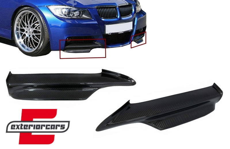 Splitteri za M paket branik (pravi carbon) / BMW serije 3 E90 E91 limuzina karavan (2005-2008), 2643CF