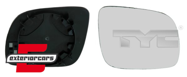 Staklo retrovizora (desna strana) / Seat Arosa Leon Toledo Cordoba Ibiza + VW Bora Golf 4 Lupo Passat Polo (1996-2006), 337-0013-1