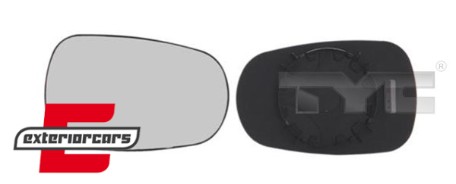 Staklo retrovizora (lijeva=desna strana) / Dacia Logan + Renault Clio Megane Scenic Modus + Nissan Micra (1990-), 328-0109-1