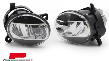 Svjetla za maglu LED (kristal/crna) / Audi A4 B8 (2007-2011) A6 C6 (2009-2011) Q5 (2008-2016) Seat Exeo (2009-2013), HAAU17