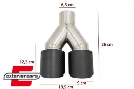 Univerzalni nastavak auspuha Carbon look-mat obrada, KLT078