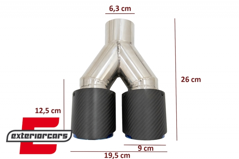 Univerzalni nastavak auspuha Carbon look-mat obrada, KLT078
