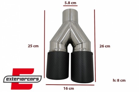 Univerzalni nastavak auspuha Carbon look (mat obrada) (lijeva strana), KLT083L