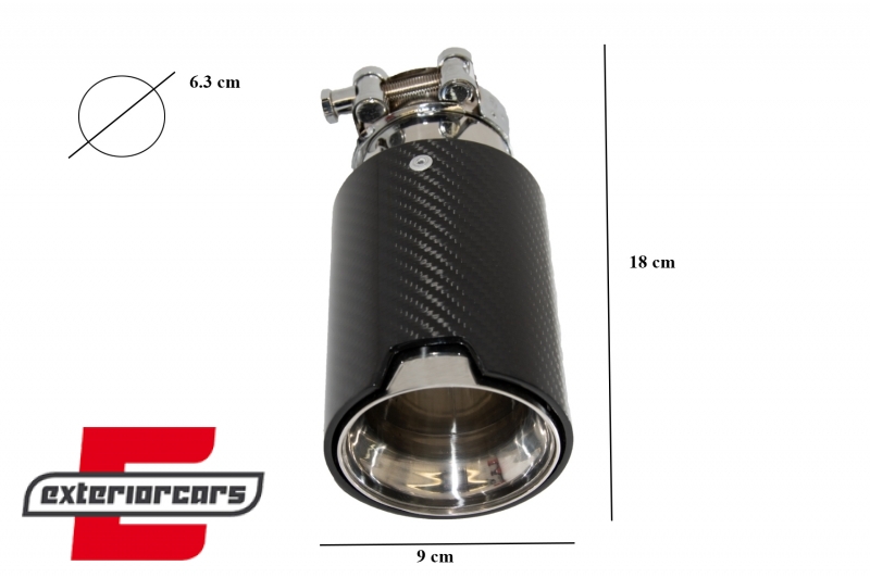 Univerzalni nastavak auspuha Carbon look-sjajna završna obrada, GJET-023