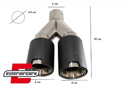Univerzalni nastavci auspuha Carbon nastavak-mat obrada, KLT075