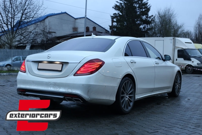 Zadnji branik & nastavci auspuha S63 AMG dizajn / Mercedes S-klasa W222 (2013-06.2017), CORBMBW222AMGS63