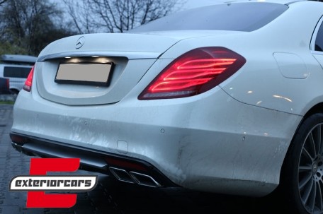 Zadnji branik & nastavci auspuha S63 AMG dizajn / Mercedes S-klasa W222 (2013-06.2017), CORBMBW222AMGS63