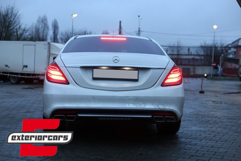 Zadnji branik & nastavci auspuha S63 AMG dizajn / Mercedes S-klasa W222 (2013-06.2017), CORBMBW222AMGS63
