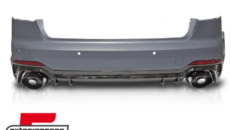 Zadnji branik RS4 dizajn (crna) / Audi A4 B9 8W (2016-2019) limuzina, ZTAU04