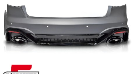 Zadnji branik RS4 dizajn (crna) / Audi A4 B9 Facelift (2020-2024) limuzina, ZTAU05