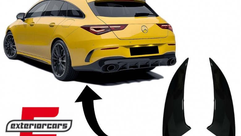 Zadnji flapovi CLA 45S dizajn (piano crna) / Mercedes CLA Shooting Brake X118 CLA Coupe C118 (2019-), RFOBW118