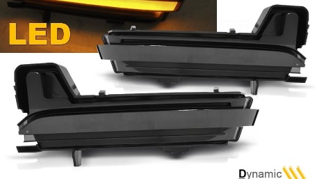 Žmigavci u retrovizorima LED SEQ (smoke) / ŠKODA Kodiaq (2016-2023) Karoq (2017-), KBSK01