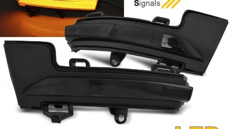 Žmigavci u retrovizorima LED SEQ (smoke) / Škoda Octavia III (2012-2020), KBSK03