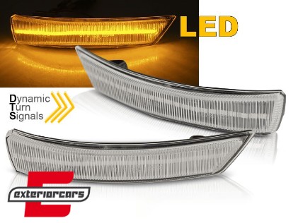 Žmigavci u retrovizoru LED SEQ (bijela) / Ford Focus (2008-2018) Mondeo (2010-2014), KBFO17
