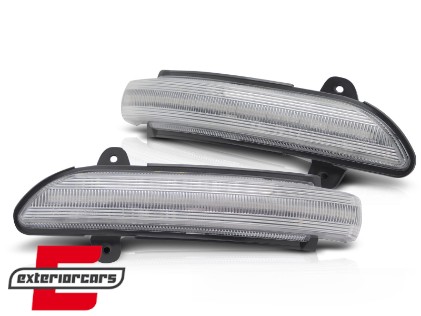 Žmigavci u retrovizoru LED SEQ (bijela) / Mercedes E klasa S211 W211 CLS klasa W219 S klasa W221 CL klasa C216, KBME12