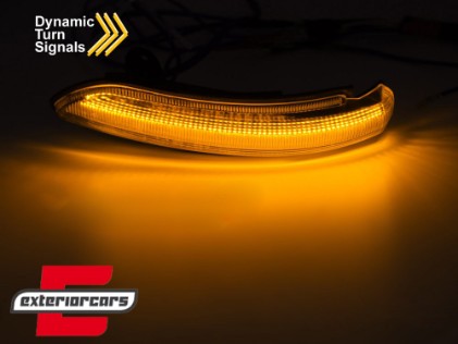 Žmigavci u retrovizoru LED SEQ (bijela) / Mercedes E klasa S211 W211 CLS klasa W219 S klasa W221 CL klasa C216, KBME12