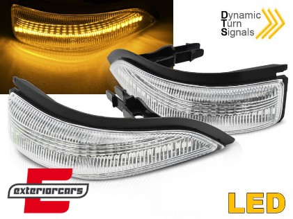 Žmigavci u retrovizoru LED SEQ (bijela) / Toyota Yaris III P13 (2011-2019), KBTO10