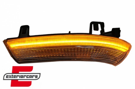 Žmigavci u retrovizoru LED SEQ (bijela) / VW Golf 5 6 Plus Jetta Passat Sharan Škoda Superb (2002-2008) Seat Alhambra (2009-2010), KBVW18