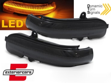 Žmigavci u retrovizoru LED SEQ (smoke) / MERCEDES C klasa W203 S203 (2000-2007) CL203 Sport Coupe (2001-2011), KBME09
